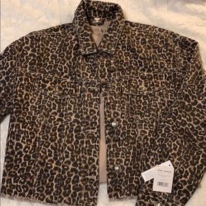 cheetah jean jacket